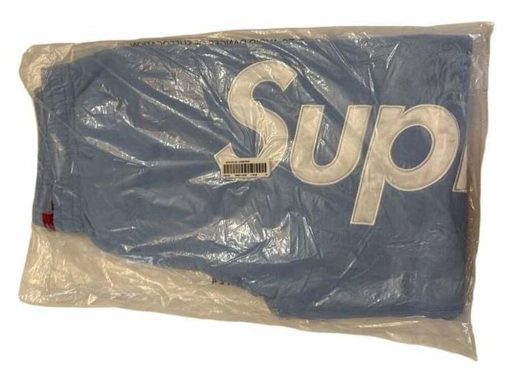 Supreme FW24 Light Blue Sweatpants XL Satin Applique Logo New